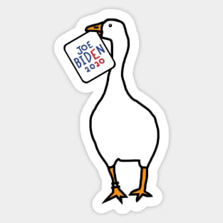 White Goose with Stolen Joe Biden 2020 Sign Sticker